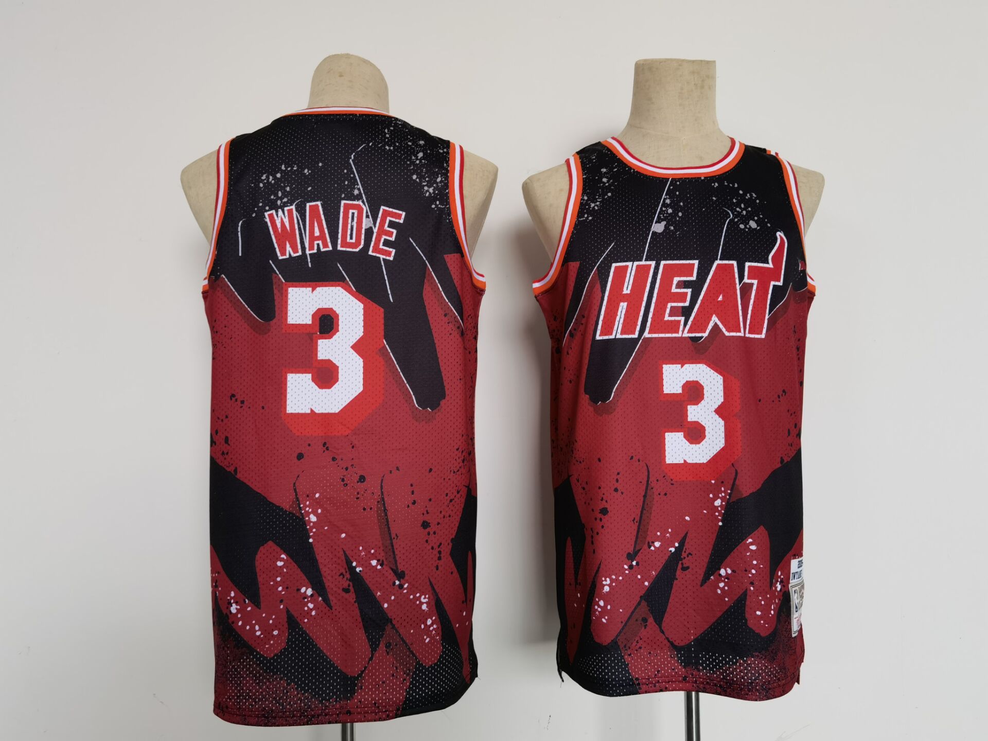 Men Miami Heat #3 Wade Red Hip hop version 2022 NBA Jersey->chicago bulls->NBA Jersey